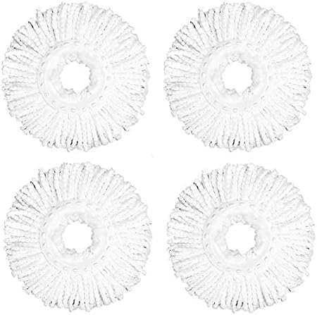 360° Spin Mop Replacement Head,Universal Rotating Mops Head Refill, Microfiber Washable Mop System Home Floor Cleaning Tools (Pack of 4)