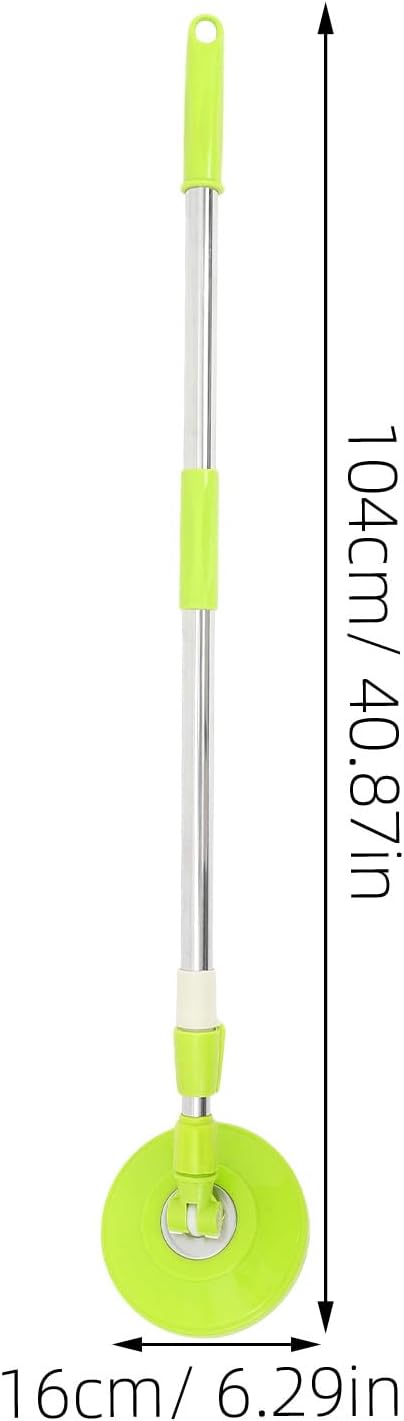 Rotating Stainless Steel Mop Handle Replacement Compatible with Spin Mop Detachable Extendable Pole for Hardwood Tile and Vinyl Floor Cleaning Heavy Duty Accessory
