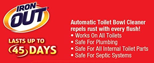 Iron OUT Automatic Toilet Bowl Cleaner, Repel Rust and Hard Water Stains with Every Flush, Household Toilet Cleaner, Pack of 1, 6 Tablets