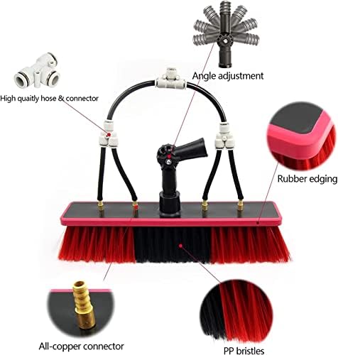 Telescopic Window Cleaning Brush - 50cm Water Fed Tool for Solar Panel & Photovoltaic Cleaning Extendable Pole for Efficient Exterior Glass & Solar Surface Care