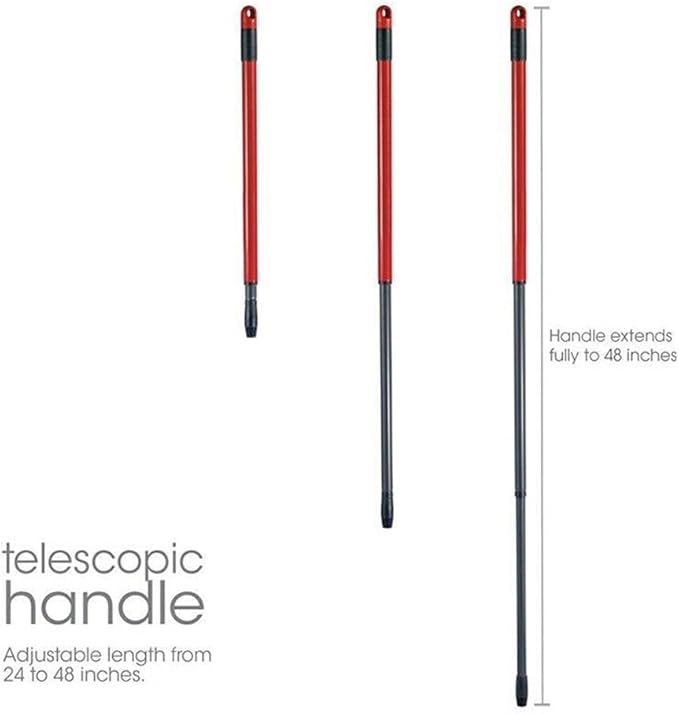 Spin Mop Replacement Handle, 3 Section 22 Inch to 48 Inch Telescopic Handle for Vileda O-Cedar Easywring Spin Mop for Floor Cleaning