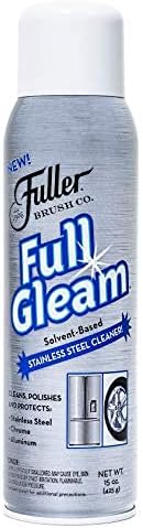 Fuller Brush Full Gleam Stainless Steel Cleaner – 15 oz Spray for Appliances, Chrome, Aluminum & Sinks – Cleans, Polishes & Protects Metal Surfaces (Pack of 6)
