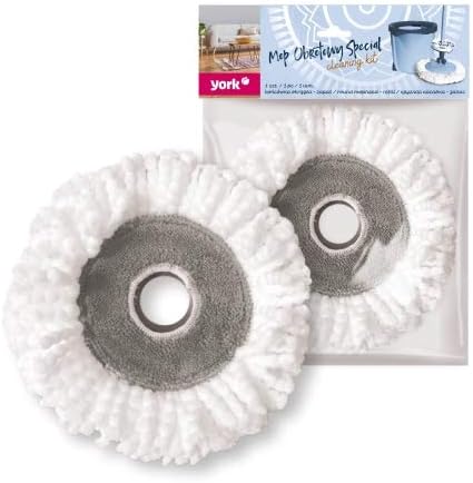 YORK Swivelling mop Special Ball tip, Wipe, mop, Floor mop, wringmop, Microfibre Cleaning Pads for Spray Pug and Reveal mop, Washable, Microfibre Cloths mop Set.