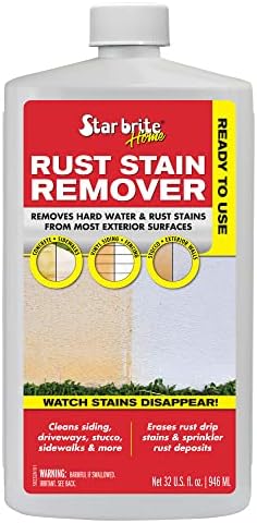 STAR BRITE Rust Stain Remover – Ready-to-Use Formula for Hard Water & Rust Stains on Siding, Concrete, Driveways & More - 128 OZ Gallon (050201)