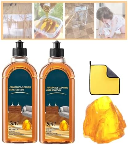 XIRUJNFD 5 in 1 Floor Cleaner, Fragrance Cleaning Care Solution, for Wood Floor, Marble Floor, Wooden Furniture-Long Lasting Fragrance (2)