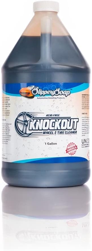 Knockout Acid-Free Wheel and Tire Cleaner, Fast Cleaning, Safely Removes Brake Dust & Dirt, 1 Gallon