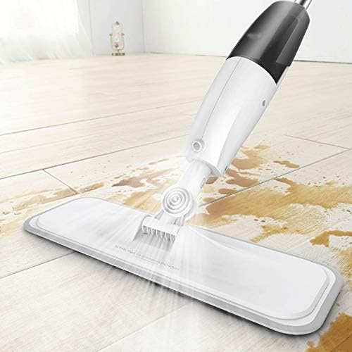 Water Spray Mop Sweeper Rod Carbon Fiber dust Cloth 360 Rotating Cleaning Cloth 350ml Tank