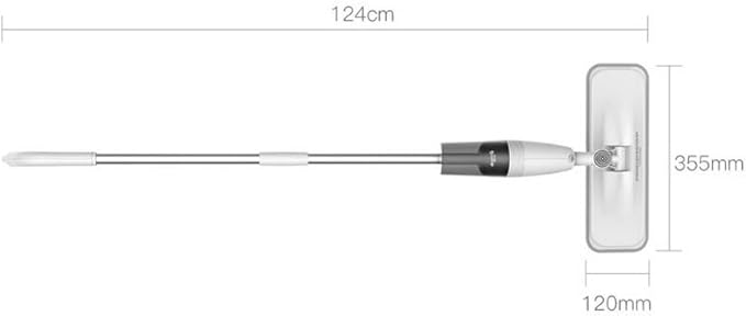 Water Spray Mop Sweeper Rod Carbon Fiber dust Cloth 360 Rotating Cleaning Cloth 350ml Tank