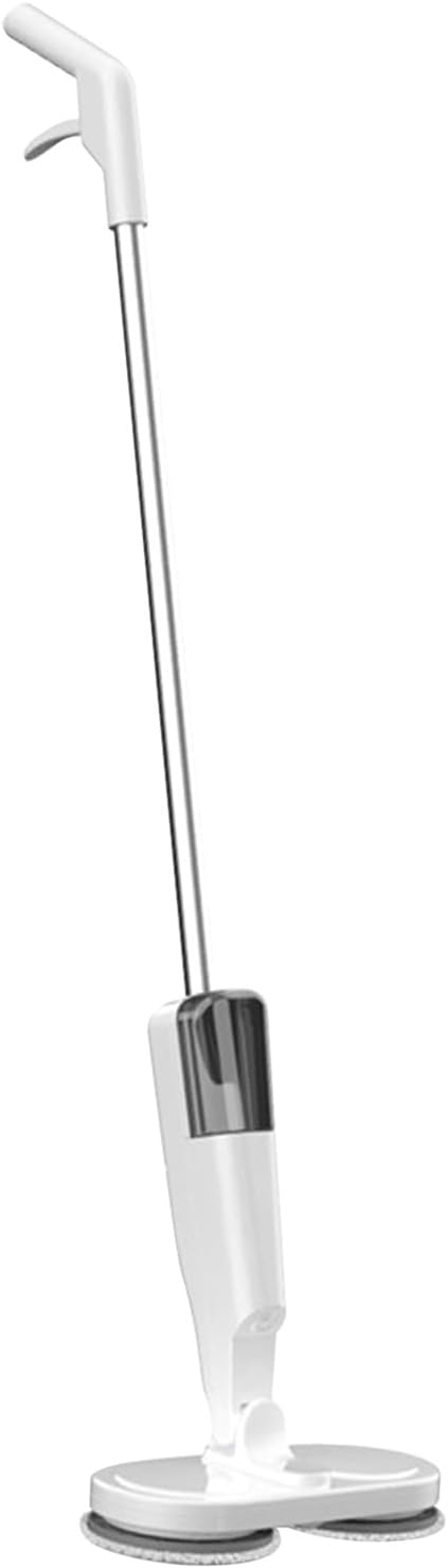 Electric Mop, Rechargeable Lightweight Cordless Electric Mop with Water Sprayer for Hardwood Tile Marble Floors (White)