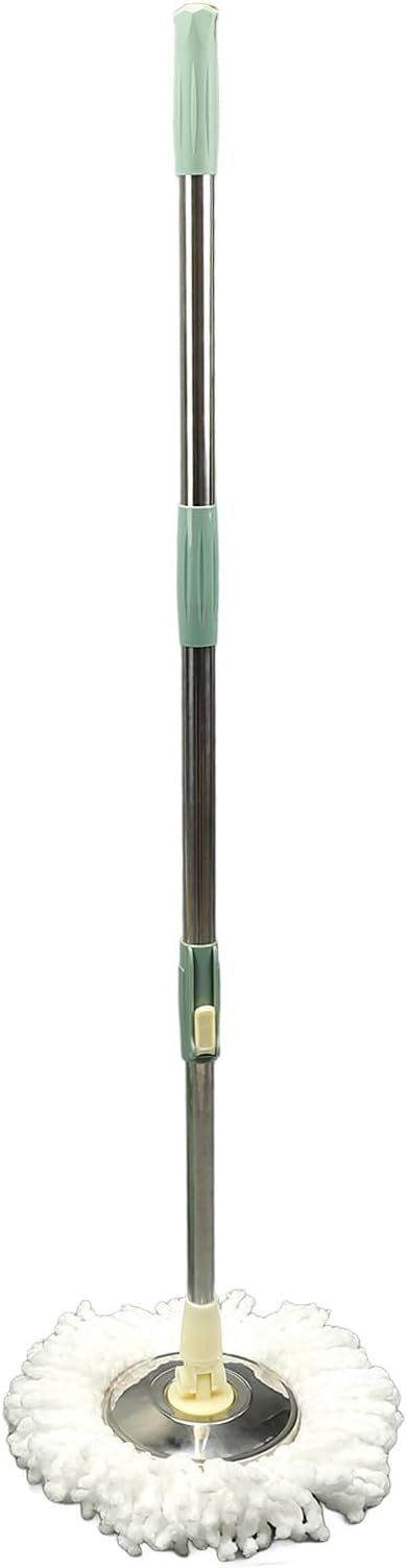 Spin Mop and Bucket, Mop Bucket with Wringer Mop for Home Double Drive Washable Bucket System Mop Bucket Separate Dirty Water for Hardwood, Tiles, Linoleum, Floor