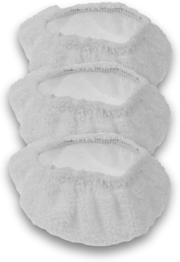 3-Pack Microfiber Cleaning Towels for Pressurized Handheld Steam Cleaners, Multi-Surface Steam Cleaning Cloths, Ironing Towel Sleeves Compatible with Portable Handheld Steamers