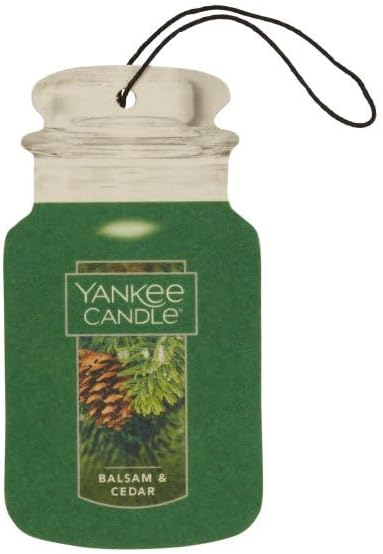 Yankee Candle Christmas Comforts Paper Car Jar, 3 Balsam & Cedar & 3 Christmas Cookie
