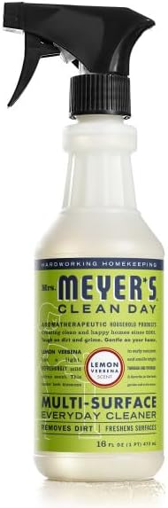 Mrs. MEYER'S CLEAN DAY Lemon Verbena Scent, Foaming Hand Soap 10 Fl Oz, Multi-Surface Cleaner 16 Fl Oz, Dish Soap 16 Fl Oz (Variety Pack)