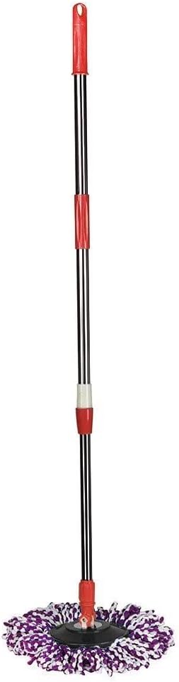 Spin Mop Replacement Handle for Floor Mop Stainless Steel Spin Mop Adjustable Handle and Head Replacement 360 Spinning Household Cleaning Accessories for Home,Office(Black)