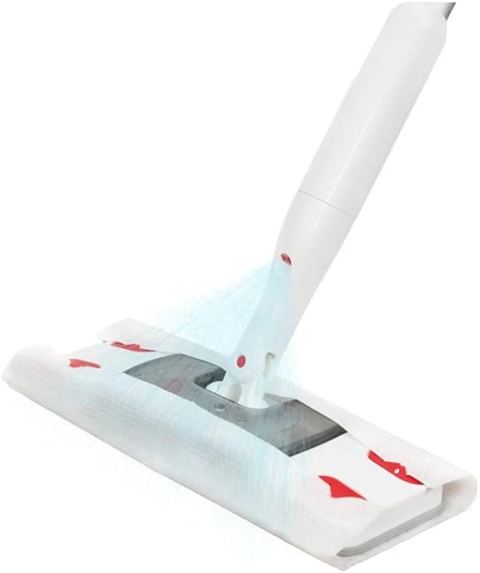 Water Spray Mop, Electrostatic Precipitator Disposable Lazy Disposable Clip Cloth Floor Wipe Dry And Wet Dual-use Flat Push 30 Replacement Cloths Included