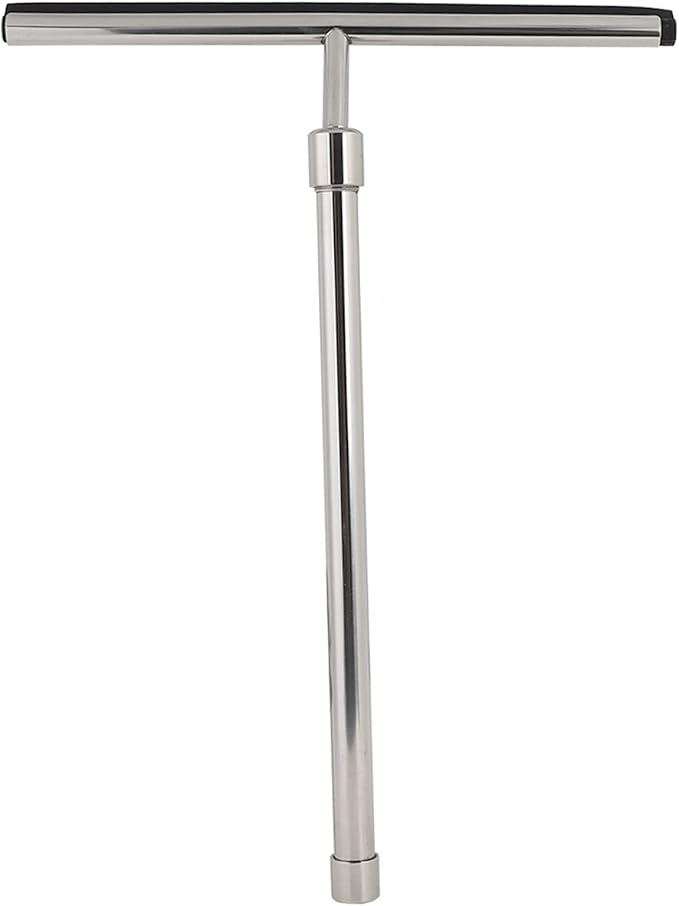 Extendable Handle Stainless Steel Window Glass Cleaner Wiper Bathroom Mirror Brush