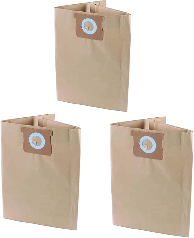 Pack 3 Vacuum Bags For DEWALT 6 to 10 Gallon Shop Vac DXVA19-4101, Dust Collection Bag with Filter For Vacmaster VHBM Vacuum Cleaner, Replacement Parts BM08 Accessories Kit