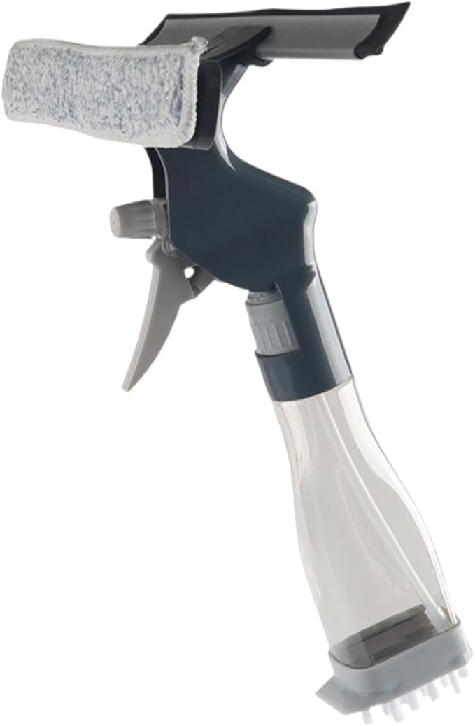 Window Cleaner Squeegee Spray Bottle Lightweight Brush Glass Cleaning for Shower Screen Car Mirror Countertop Tile