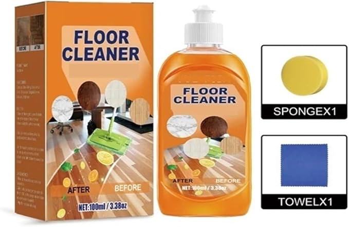100ml Wood Floor Cleaner Set Stubborn Stain Remover Quick Drying Polishing Brightening Household Floor Cleaning Liquid