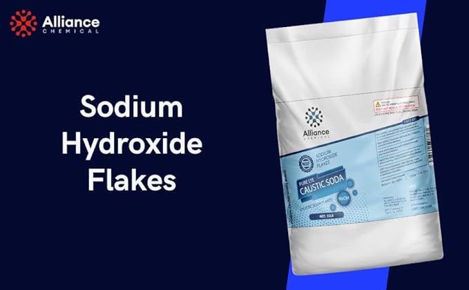 Sodium Hydroxide Flakes - Water Treatment Grade - Full Pallet - 40 x 55lb Bags - Pure Red Devil Lye/Caustic Soda - for Soaps, Drain Cleaner, Textiles, Water Treatment