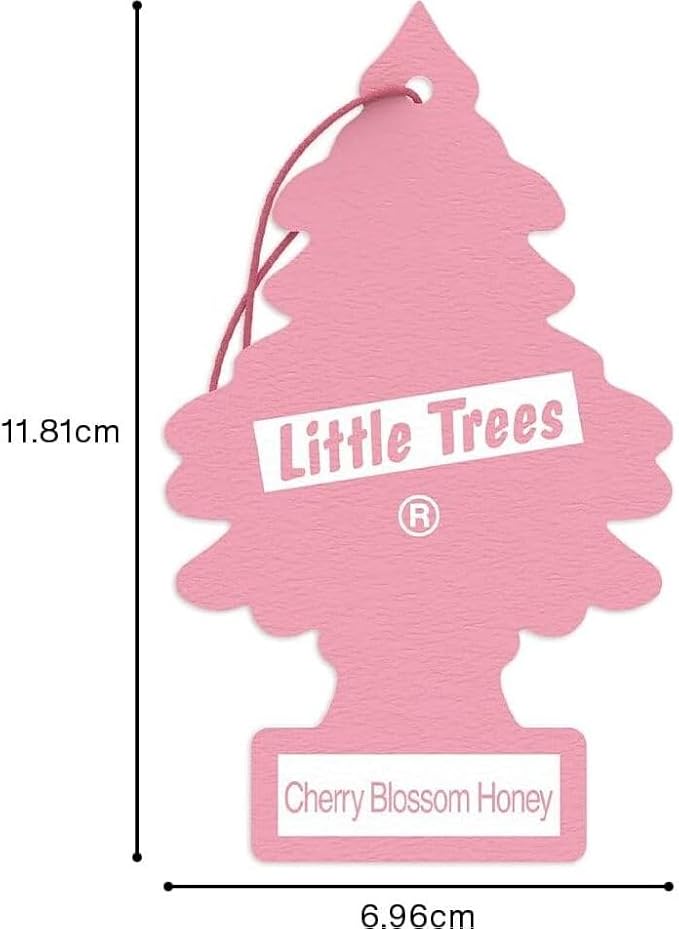 Little Trees Cardboard Hanging Car, Home & Office Air Freshener, Cherry Blossom Honey