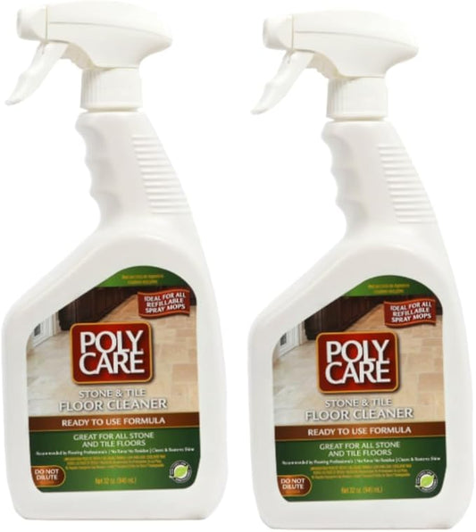 Stone & Tile Floor Cleaner Refill - 32 fl oz Spray (2 Pack) - Fresh- Refill for Spray Mops and Spray Bottles - Residue-Free Floor Cleaning Solution for Stone & Tile or Laminate Floors