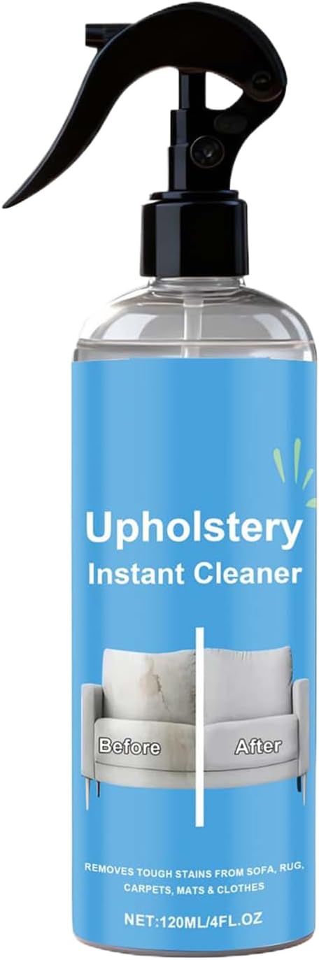 Fabric Cleaning Solution Spray, 120ml Quick Dry No Rinse Formula, Furniture Upholstery, Stain Remover, Home Maintenance, Textile Care, Spot Cleaner