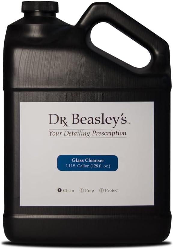 Dr. Beasley's Glass Cleanser - 1 Gallon. Safe on Windshields, Mirrors, and Windows, Streak-Free Formula, Quick Dry for Fast Results