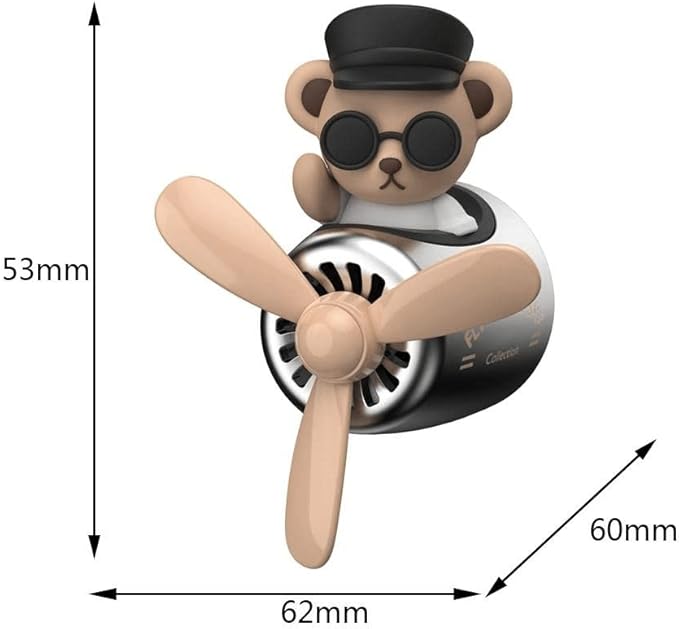 Teddy Bear Car Air Freshener Auto Accesorios Interior Perfume Diffuser Pilot Rotating Propeller Outlet Fragrance Magnetic Design