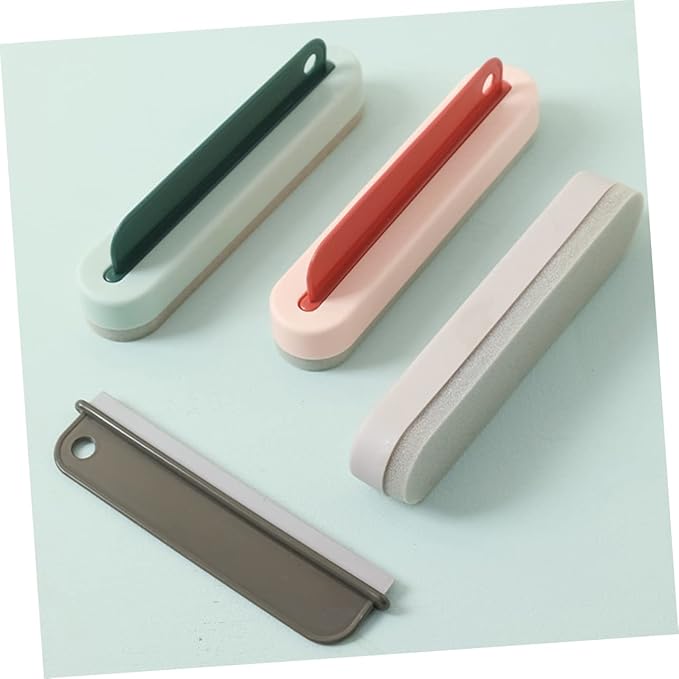 6 Pcs Shower Door Cleaner Shower Doors Window Brush Window Cleaning Scraper Cleaning Wiper for Home Car Window Cleaner Brush for Window Cleaning Glass Cleaning Tools
