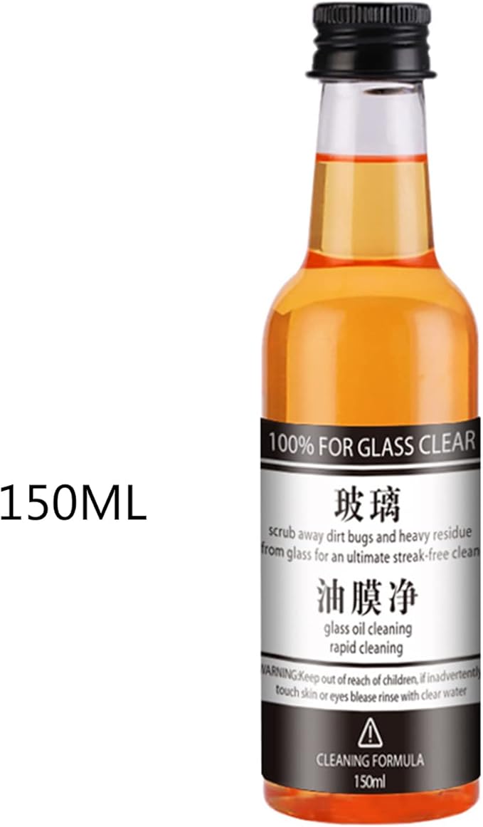 Car Glass Oil Film Cleaner 5-Ounce,Windshield Cleaner Window Cleaner, Glass Cleaner for Auto and Home No Damage