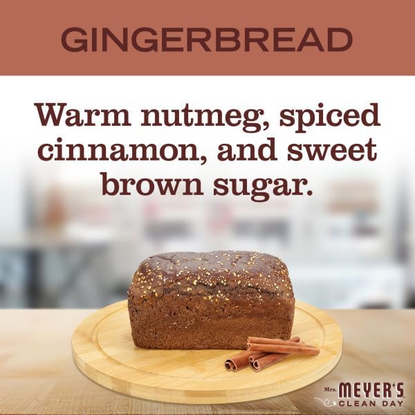 MRS. MEYER'S CLEAN DAY Room Freshener, Limited Edition, Gingerbread Scent, 8 fl oz. (Pack of 6)