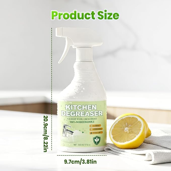 Hard Water Stain Remover, Shower Glass Cleaner Soap Scum Remover, Reduces Buildup, Calcium, Limescale and soap scum, Shower Cleaner for Shower, Glass, Toilet, Tub, Sink (1pcs)