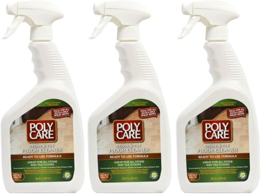 Stone & Tile Floor Cleaner Refill - 32 fl oz (3 Pack) - Fresh- Refill for Spray Mops and Spray Bottles - Residue-Free Floor Cleaning Solution for Stone & Tile or Laminate Floors