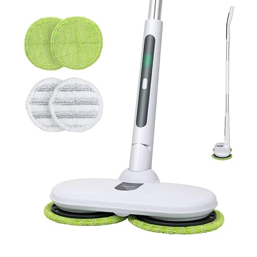 Spare Part for 4 Pack Reusable Microfiber Pads for Electric Spin Mop Washable Mircrofiber Cloth Household Cleaning Wood Floor Cleaner