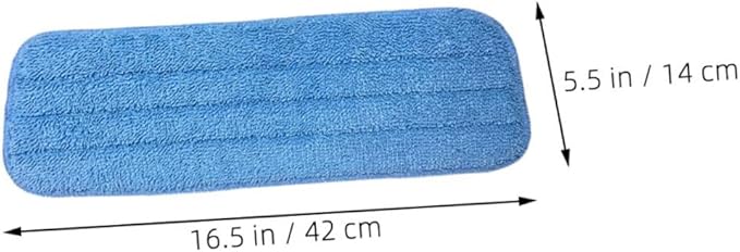 Toyvian 10pcs Microfiber Mop Cloth Replacement Pads Washable Mop Heads for Wet and Dry Floor Cleaning Blue Refills for Hardwood and Tile Floors