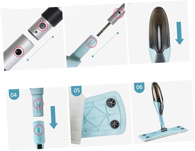360degree Floor Mop Swivel Head Easy to Use Machine Washable Pad for Efficient Cleaning