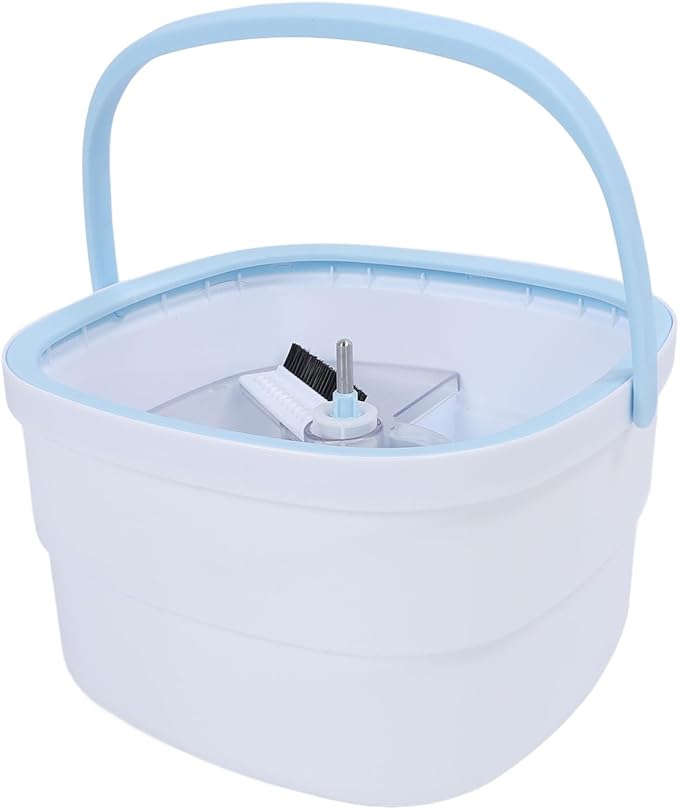 Living Appliances Spin Mop and Bucket Set Self Wringing 360 Degree Rotating Square Mop for Hardwood Tile Marble Floors