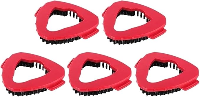 Spin Mop Cloth Head Base Scrub Mop Brush Head Replacement ，compatible For Vileda, O-cedar 360 ° Easy Wring Tank System Shower Floor Mop Brush(Red-5PCS)