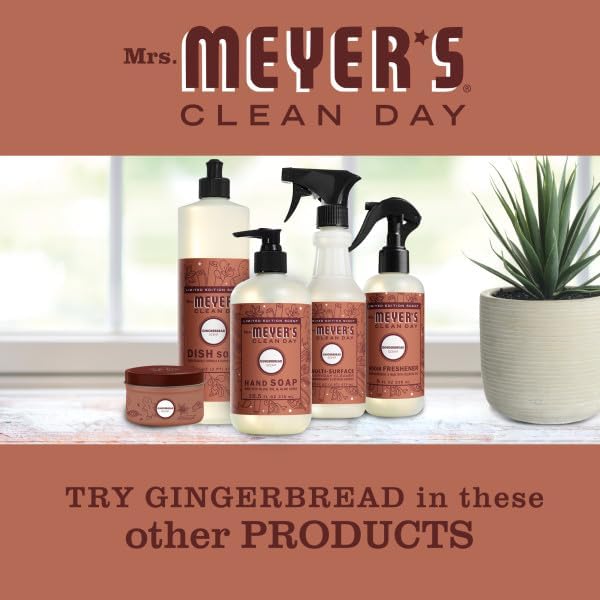 MRS. MEYER'S CLEAN DAY Room Freshener, Limited Edition, Gingerbread Scent, 8 fl oz. (Pack of 6)