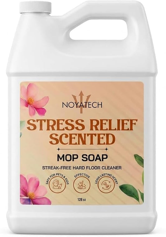 Mop Soap Highly Scented Stress Relief Fragrance. Floor Cleaner Concentrate – Non-Toxic, Pet safe, No Residue – Safe for Tile, Stone, Marble, Wood, & Grout – For All Mop Types – Made in USA
