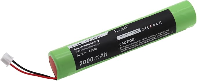 3.6V 2000mAh Replacement 8877731412181 Battery Compatible with Hurri'cane Spin Scrubber,BrushCleaner Mop Vacuum