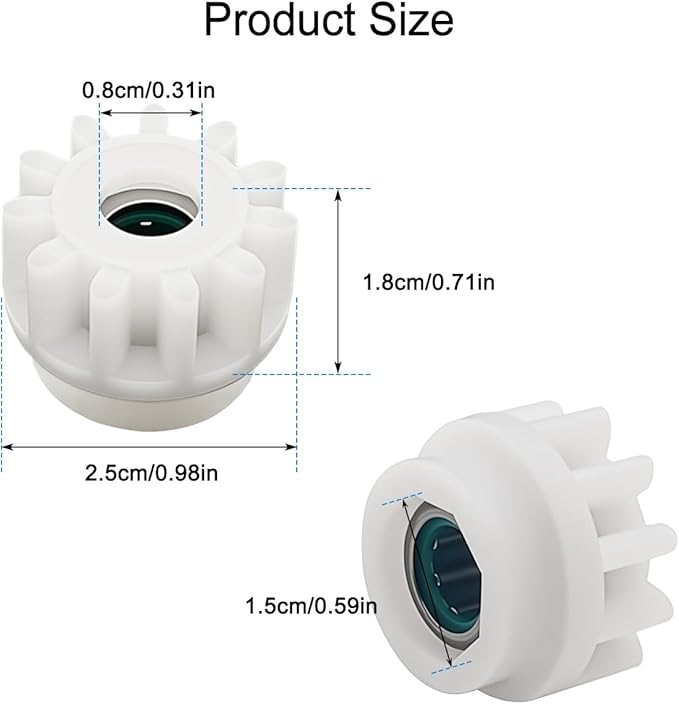 Easy Mop Pedal Bearing Replacement, Spin Mop Bucket Gear - One Way Clutch Bearing Bucket Gear Sprockets Repair Compatible with OCedar/Vilida and Most Market Rotation Mops Systems (3 Pack)