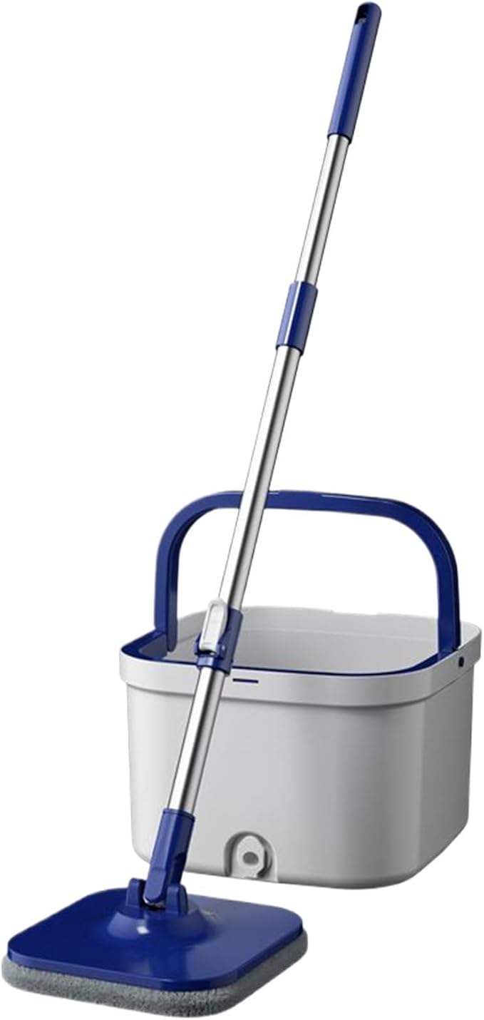 Spin Mop and Bucket Set – Rotating Dirty Water Separation, Household Cleaning Mop with Bucket, Ideal for Living Room, Kitchen, Bedroom, Dining Room, Apartment, Basement, Wood, Tile,