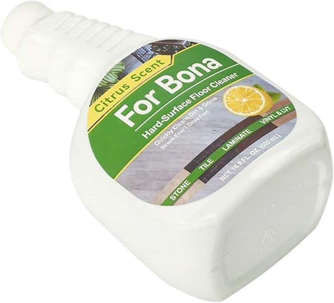 500ml Citrus Scent, Hard-Surface Floor Cleaner. Compatible For Bona Hardwood Floor Premium Spray Mop. Multi-Surface Floor Premium Microfiber Mop(1PCS 500ML)