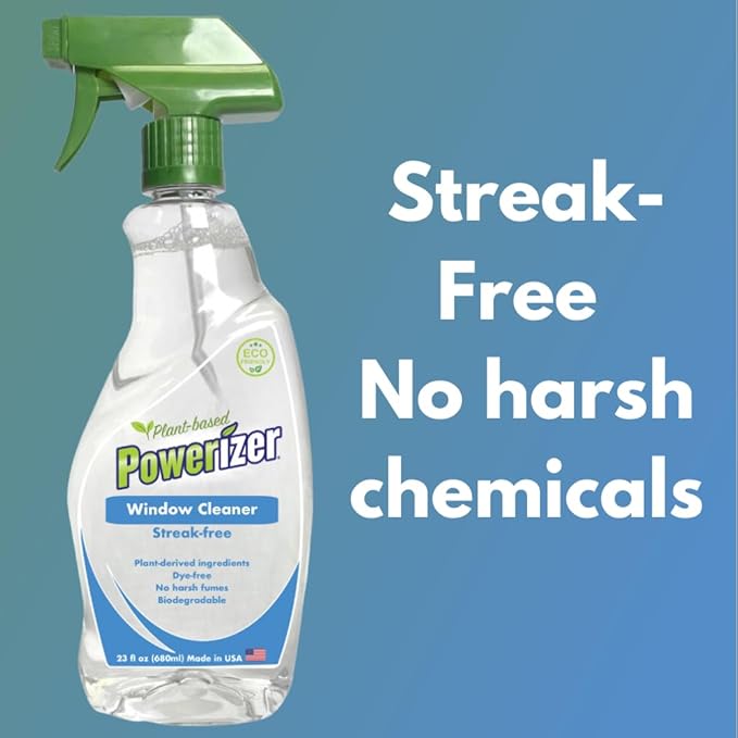 Powerizer Plant Based Streak-Free Window and Glass Cleaner Spray (2)