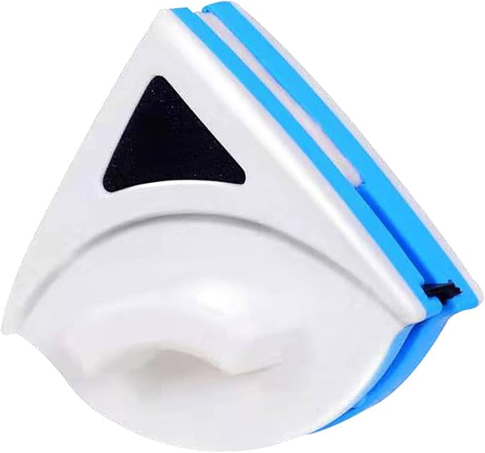 Magnetic Window Cleaner, Magnetic Windshields Cleaner Tool, Blue Triangle Shape Single Sided Magnetics Glass Wiper Washing Brush Tool P3‑8mm
