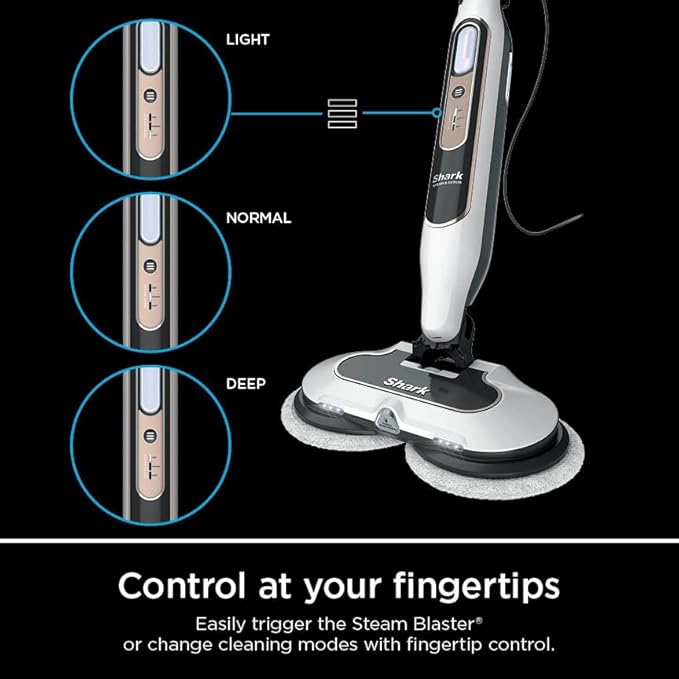 Shark Steam & Scrub with Steam Blaster Technology All-in-One Hard Floor Steam Mop with 3 Steam Modes & LED Headlights S8201, Rotator White