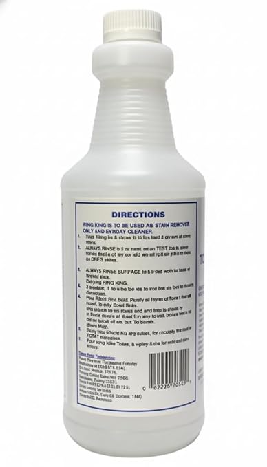 Ring King Toilet Ring Remover, 32 oz, with flip-top applicator – Heavy-duty for rust, hard water, and mineral stains in toilets. Restores severely stained bowls with powerful cleaning capabilities.