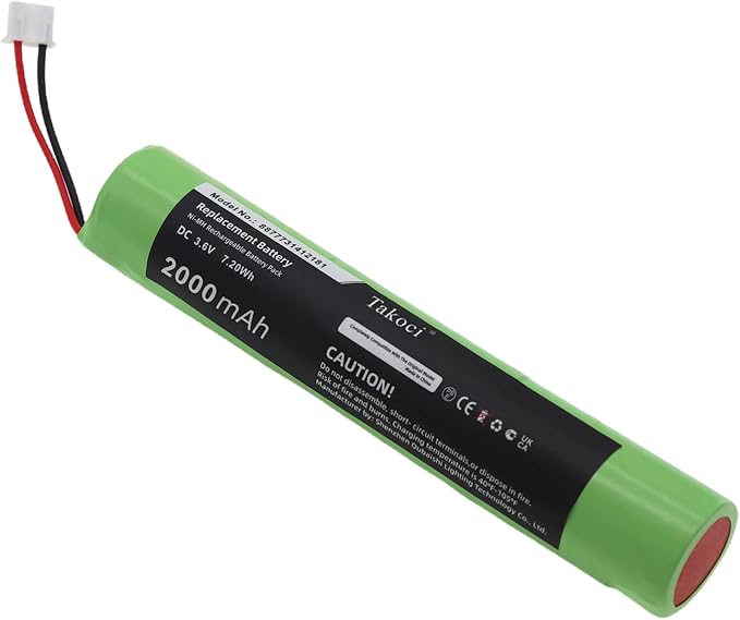 3.6V 2000mAh Replacement 8877731412181 Battery Compatible with Hurri'cane Spin Scrubber,BrushCleaner Mop Vacuum